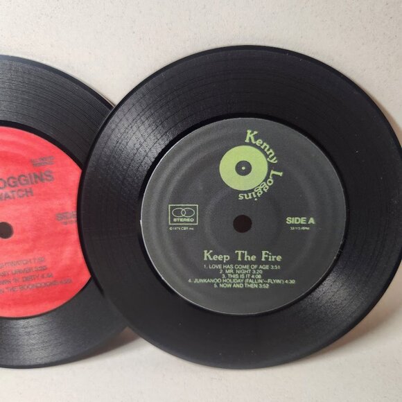 NEW Kenny Loggins Vinyl Coasters Set of 3 Pack Records Desk Decor Decorations - Picture 4 of 5